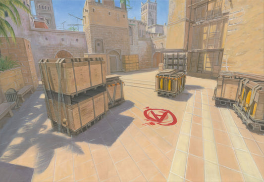 Mirage from Counter-Strike 2, A Bomb Site - Print